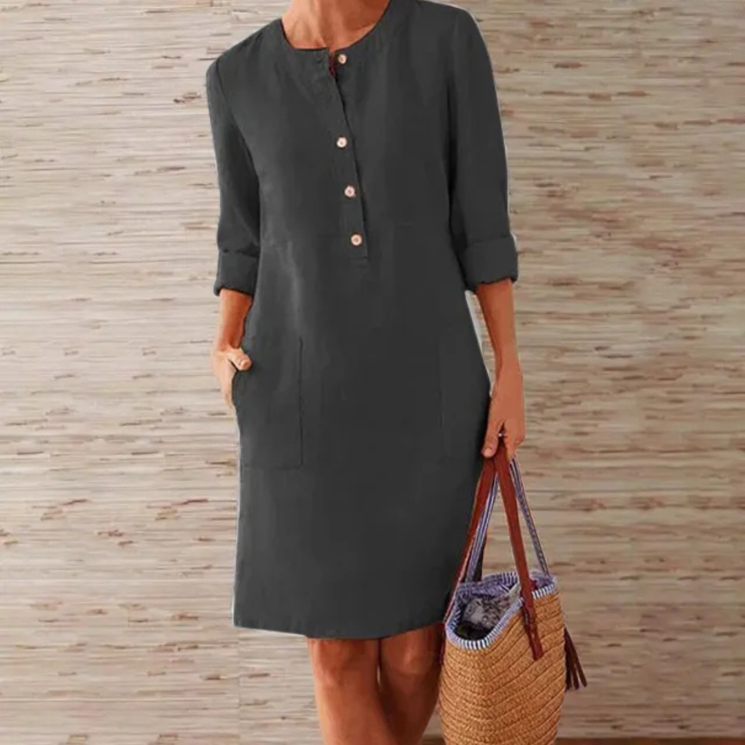Jaqcueline™ | Elegante jurk met ronde hals