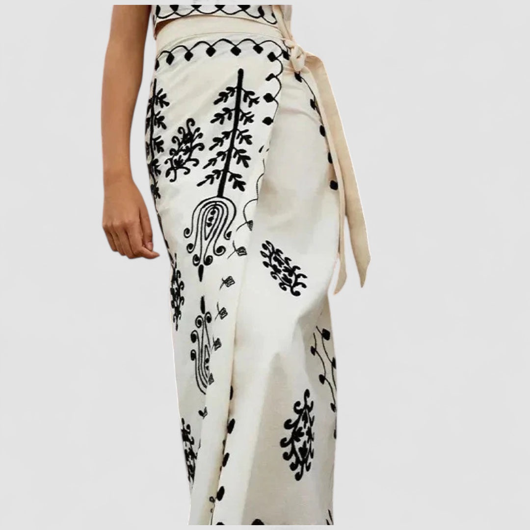 JULIA™ | Camilla - Tryckt Top och Kjol