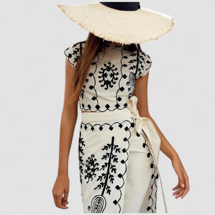 JULIA™ | Camilla - Tryckt Top och Kjol