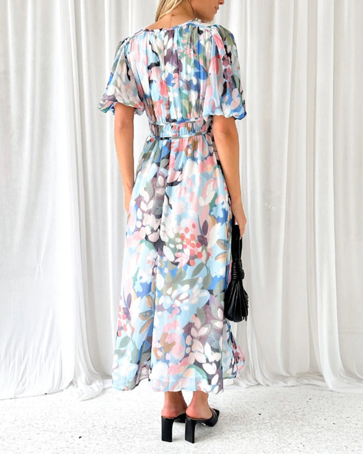 Christel | Elegante Bloemenprint Jurk