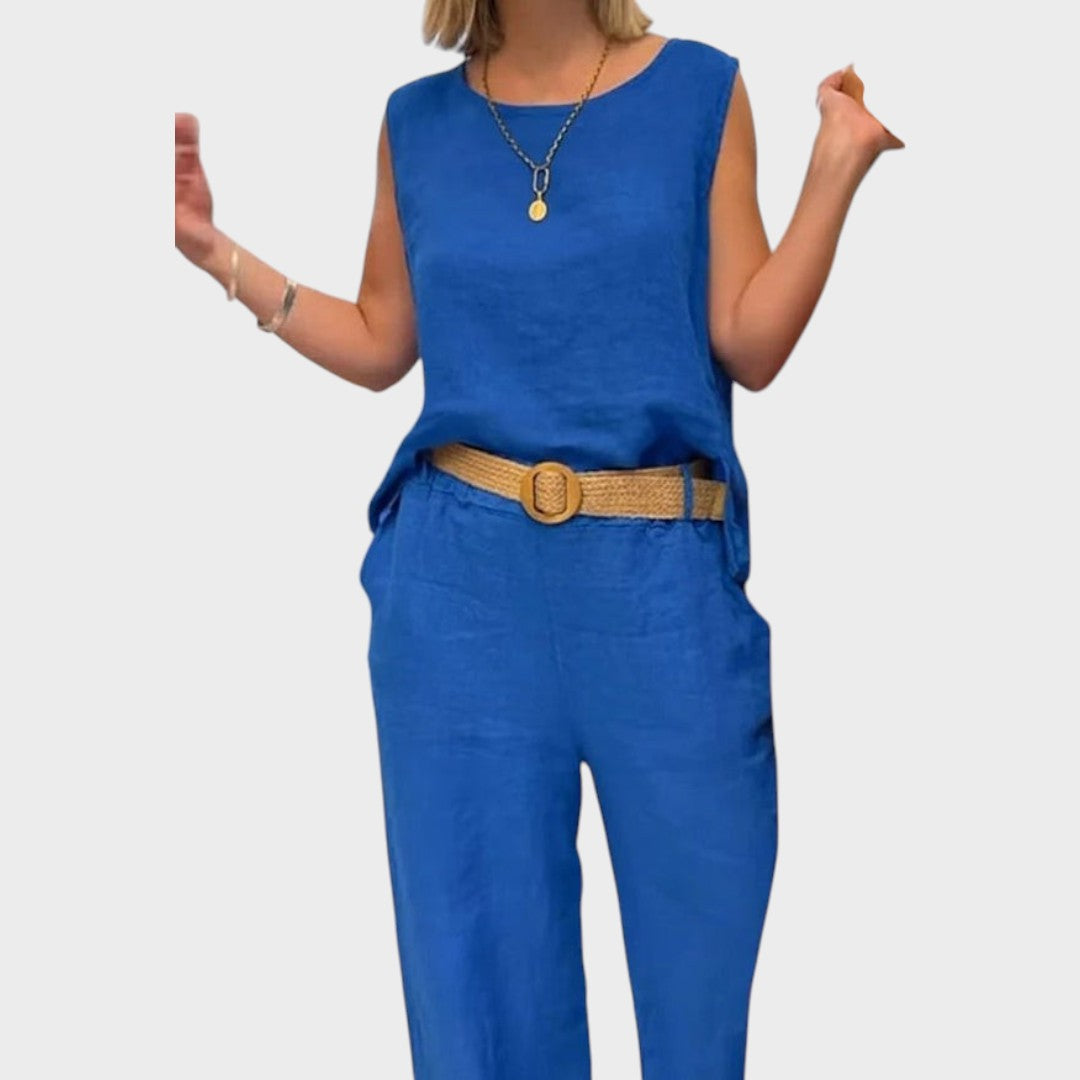 JULIA™ | Irmelie – Ärmlöst linneset med avslappnad midja