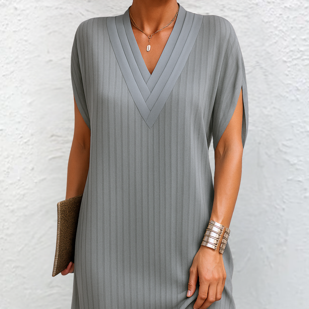 Ingrid™ | Elegante flatterende jurk met V-hals