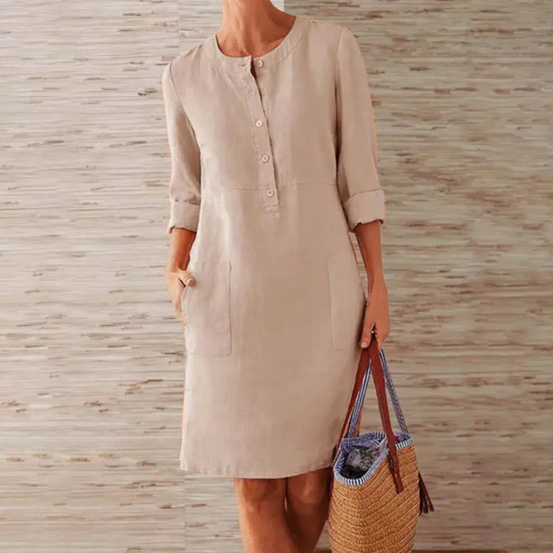 Jaqcueline™ | Elegante jurk met ronde hals
