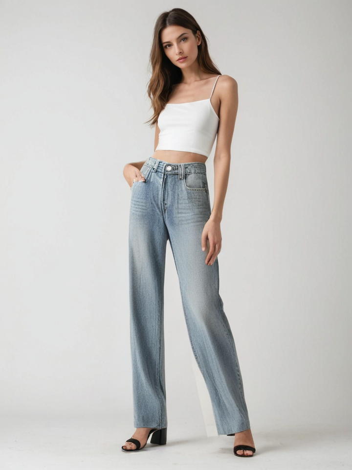 JULIA™ | Vintage Utsvängd Jeans