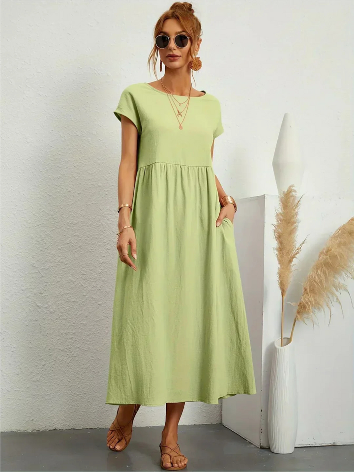 Marianne™ | Elegante ronde hals jurk