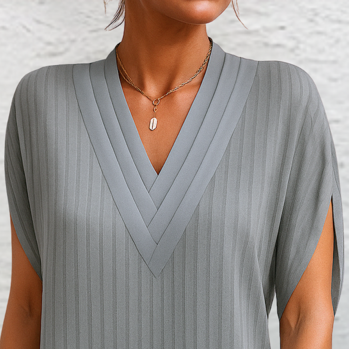 Ingrid™ | Elegante flatterende jurk met V-hals