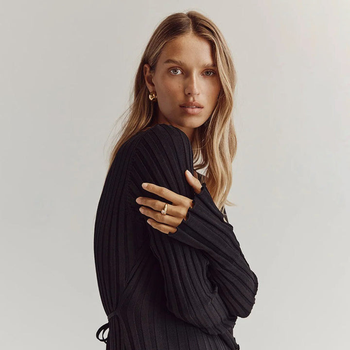 JULIA™ | Maxiklänning i Stickad Kvalitet