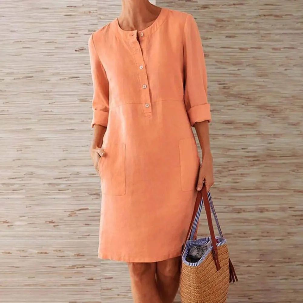Jaqcueline™ | Elegante jurk met ronde hals