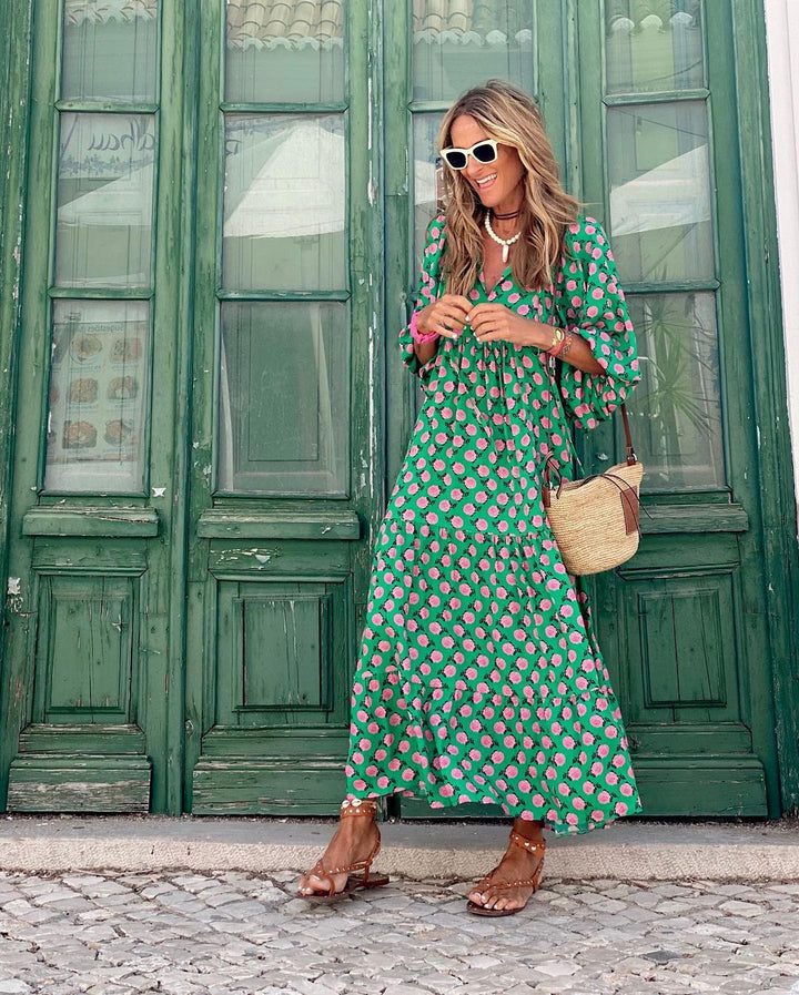 Linda™ | Lange bohemian jurk