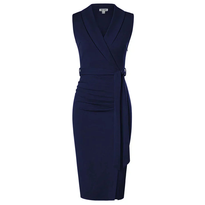 JULIA™ | Elegant omslagsklänning med knytbälte