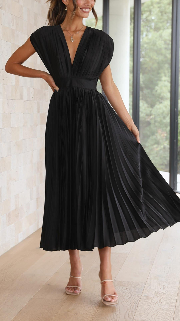 Maria | Elegant Geplooide Jurk